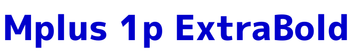 Mplus 1p ExtraBold шрифт